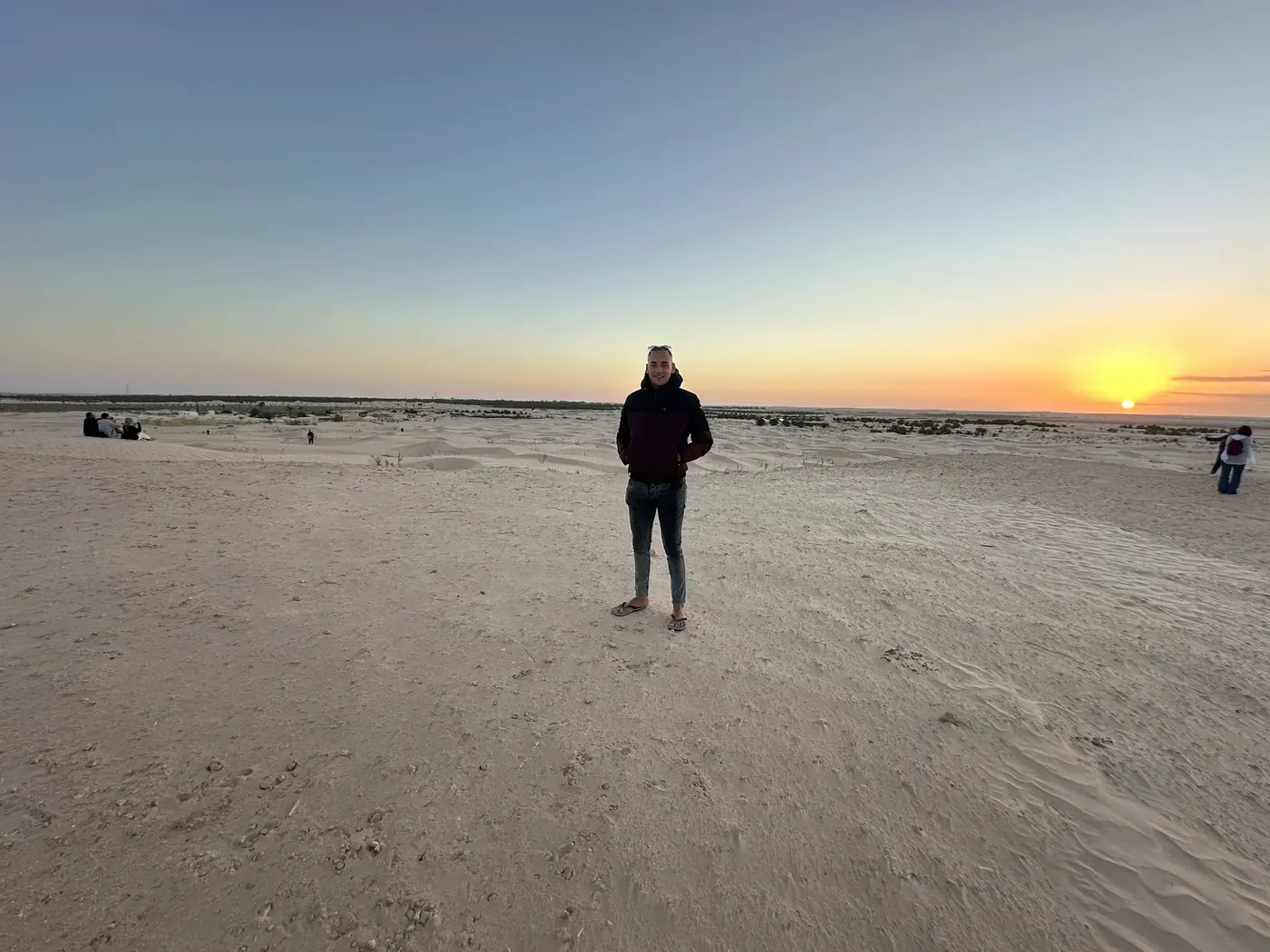 Coucher de soleil sur les dunes de Kébili